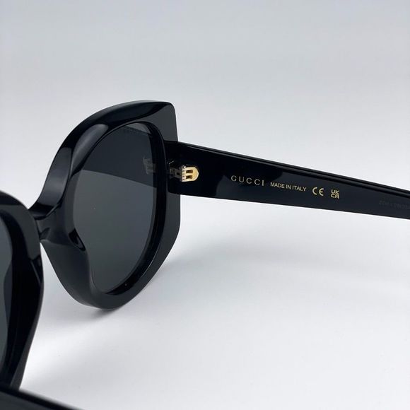 ?Gucci GG1257S 001 Sunglasses Black Grey Butterfly Oversized Women main image 4